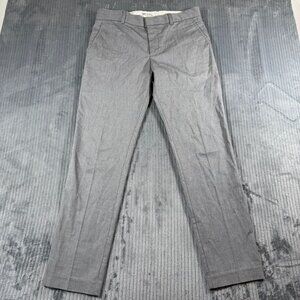 Mr Turk Gray Mens 32 Casual Micro Diamond Geometric Pattern Stretch Slim Straigh
